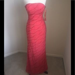 Pink Beaded Evening Gown